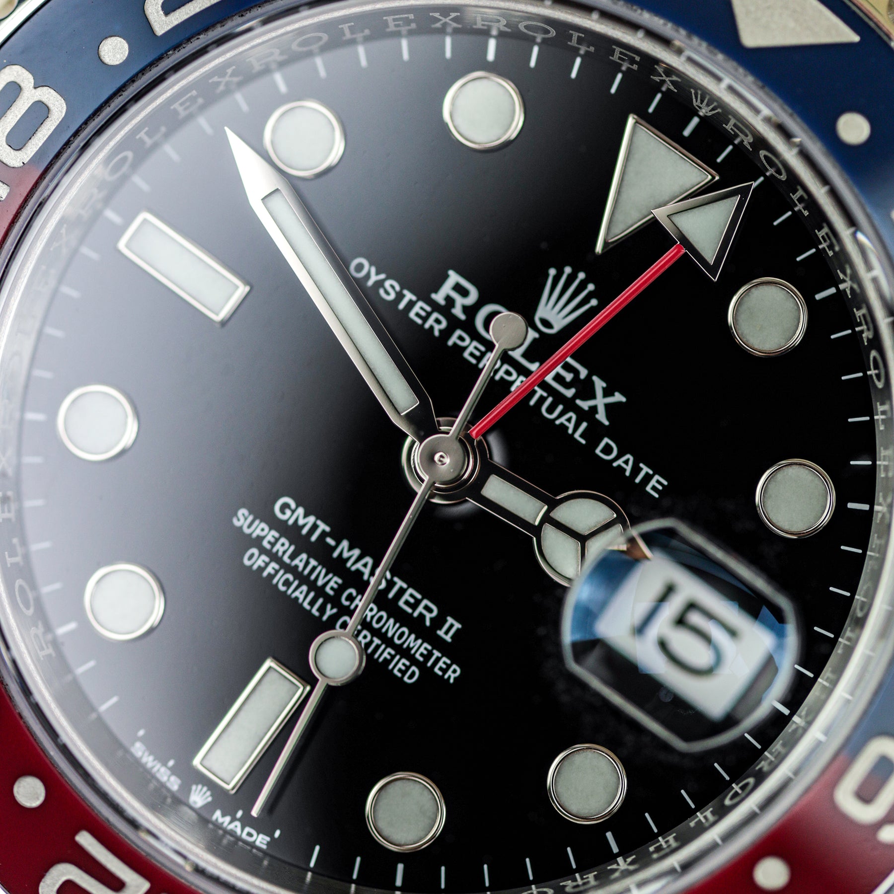 Pre - Owned Worn 2023 Rolex GMT-MASTER II 'Pepsi' 126710BLRO Full set with box & papers available at RR JEWELLERS YARM