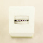9 Karat White Gold Ruby & Diamond Claw Set Eternity Ring