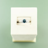 9 Karat White Gold London Blue Topaz Celtic Ring