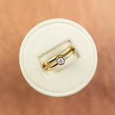 18 Karat Yellow Gold Wrap Around Diamond Ring