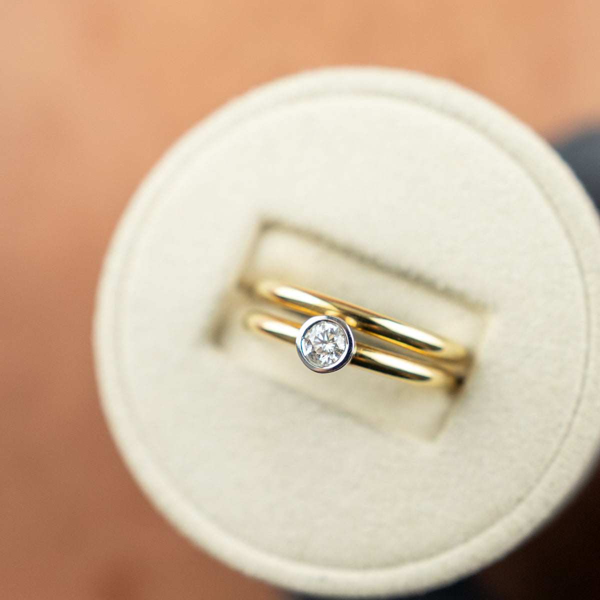 18 Karat Yellow Gold Wrap Around Diamond Ring