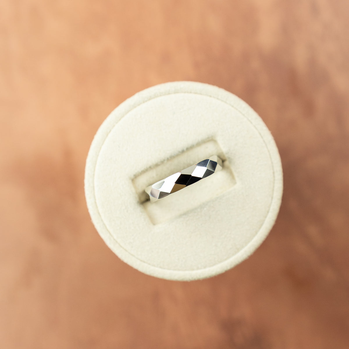 Platinum Court Shaped Wedding Band