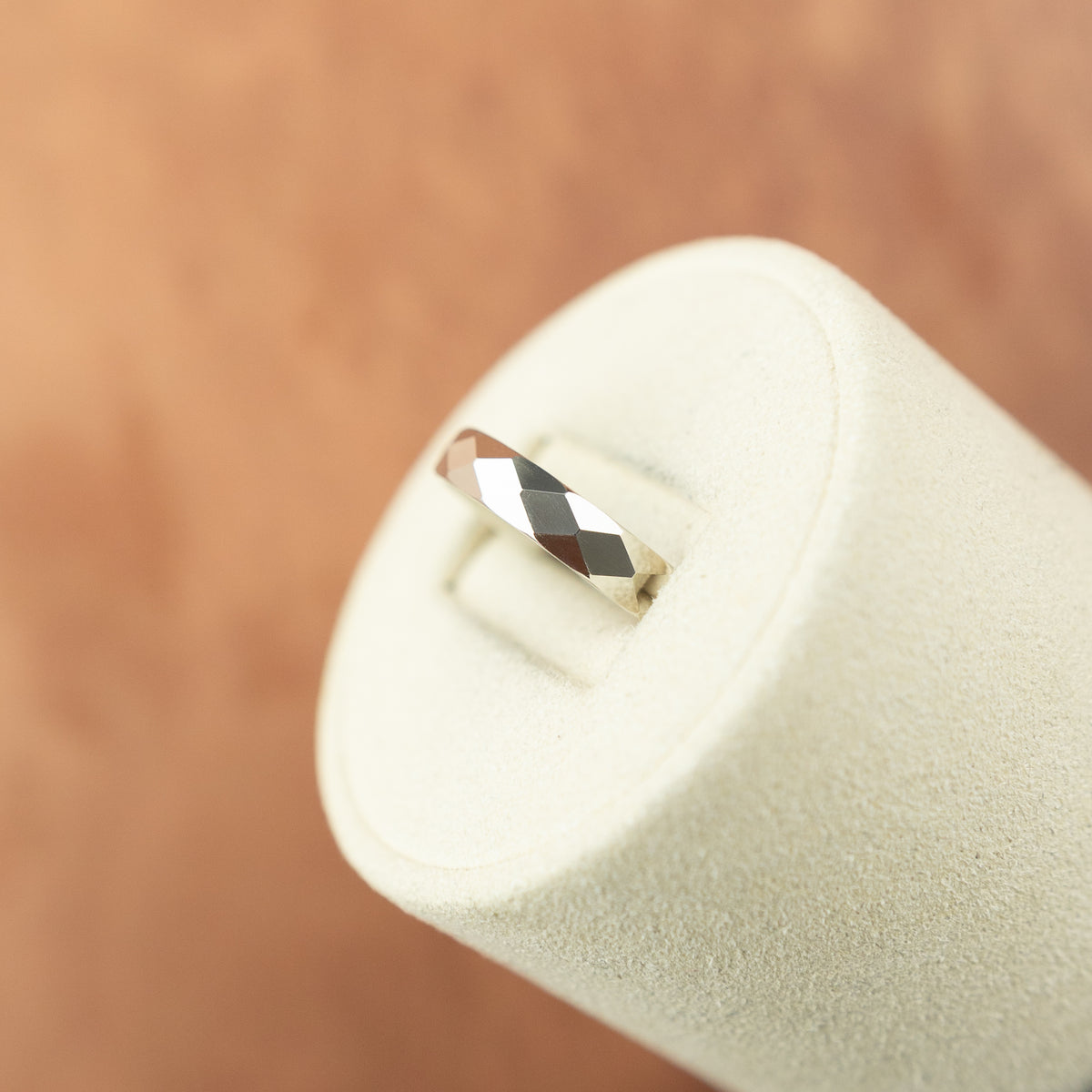 Platinum Court Shaped Wedding Band