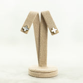 Designer Inspired 9ct Yellow Gold  Mother Of Pearl Petal Earrings