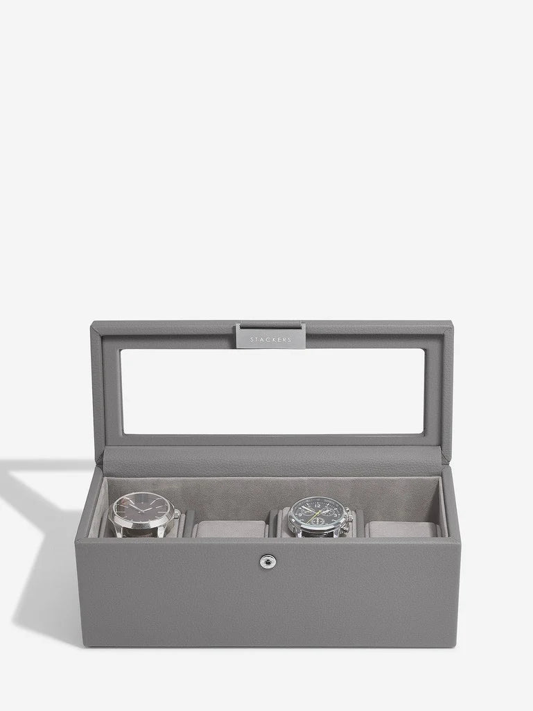 Slate grey 4 piece watch box
