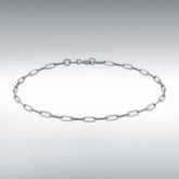 9ct white gold 2.3mm paper chain bracelet