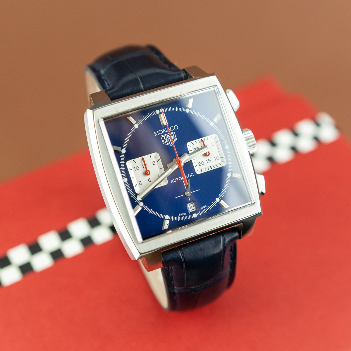 Pre Loved Tag Heuer Monaco - Chronograph Blue 39mm Dial at RR Jewellers Yarm UK