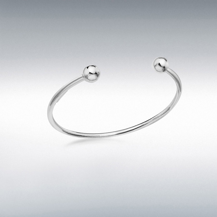Sterling silver 46mm x 30.5mm baby/childs torque bangle