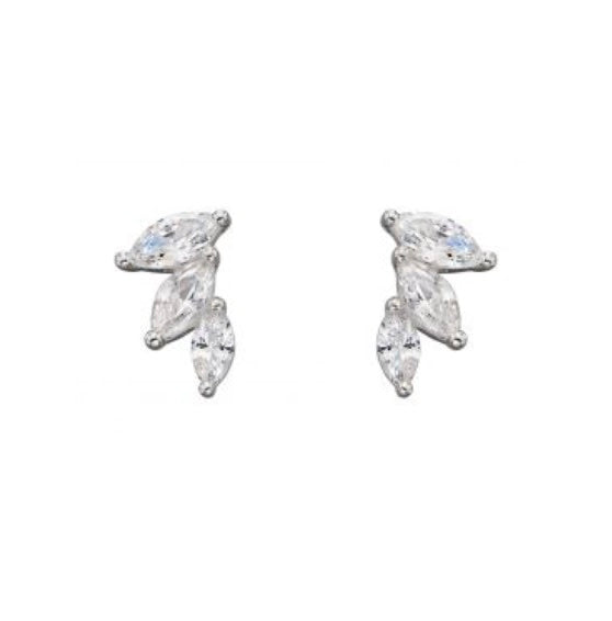 Fiorelli marquise crystal trilogy stud earrings