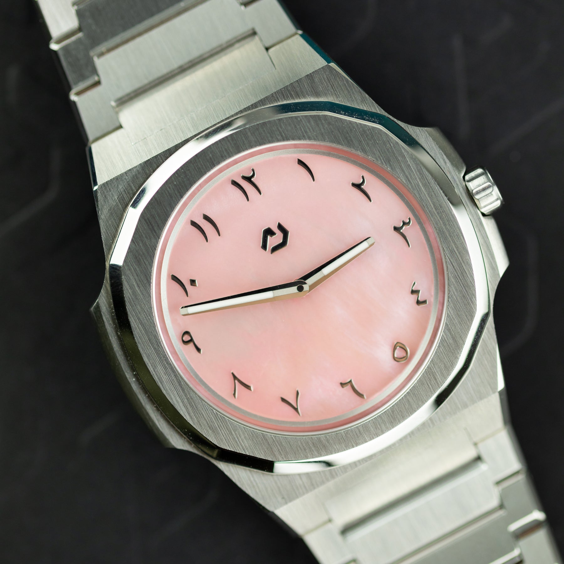 Nuun Official Origen Steel MS MOP Pink - 38mm at RR Jewellers Yarm UK