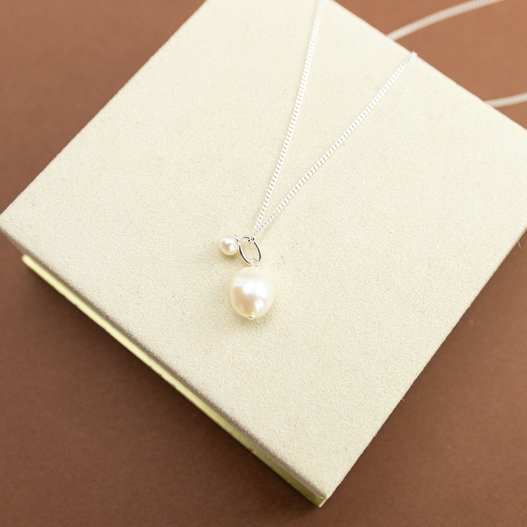 Freshwater Keshi Pearl Pendant on Silver at RR Jewellers Yarm UK