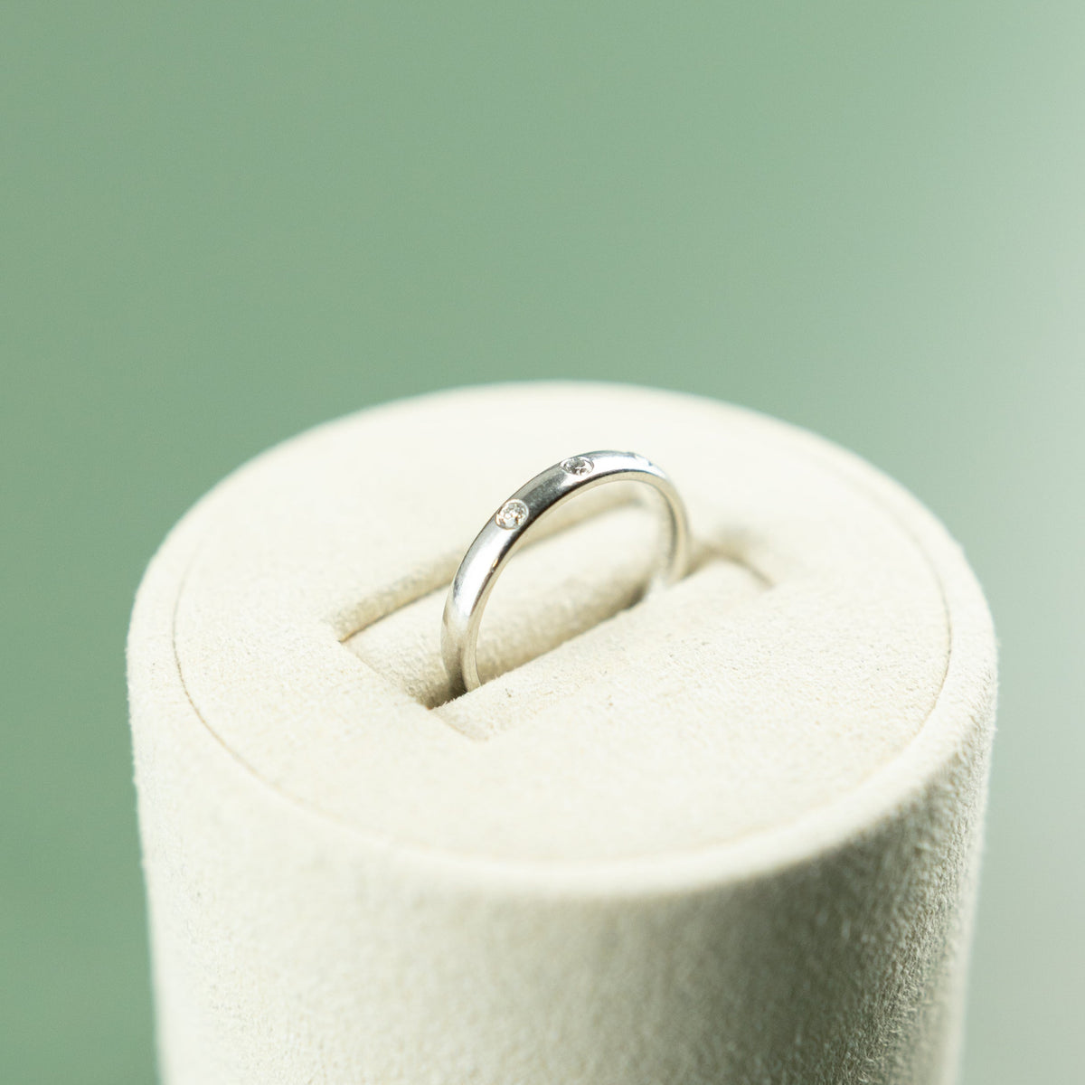 Pre - Loved Platinum 3 Diamond Set Band 0.06ct