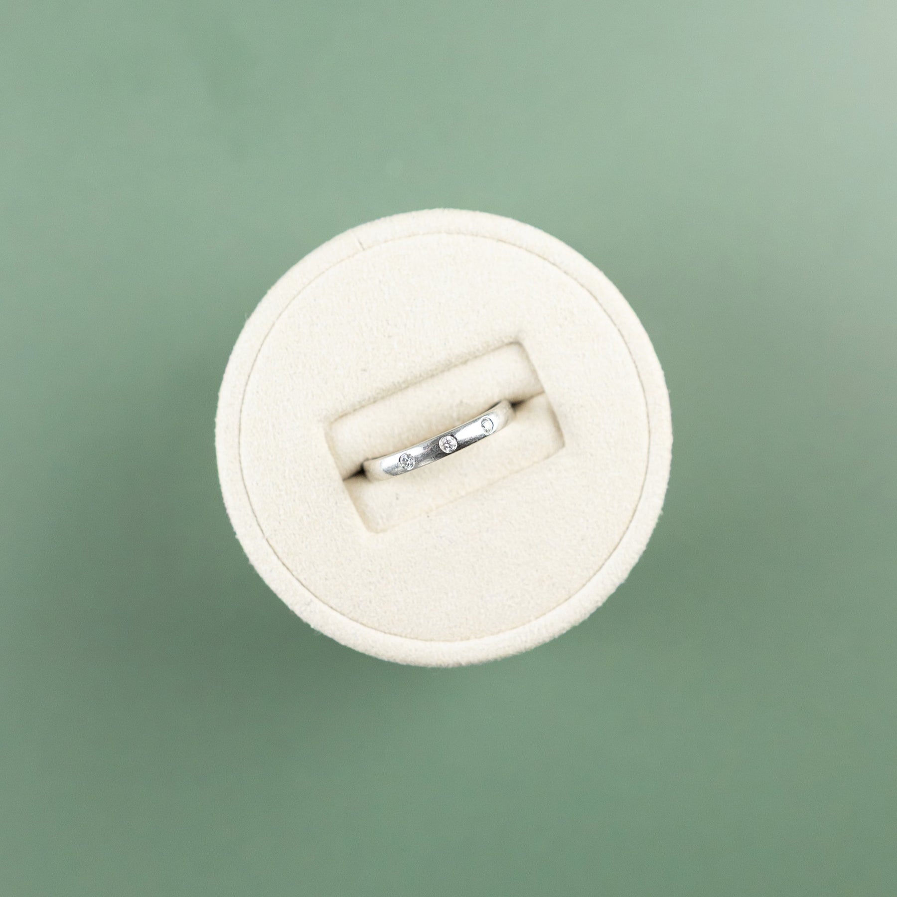 Pre - Loved Platinum 3 Diamond Set Band 0.06ct