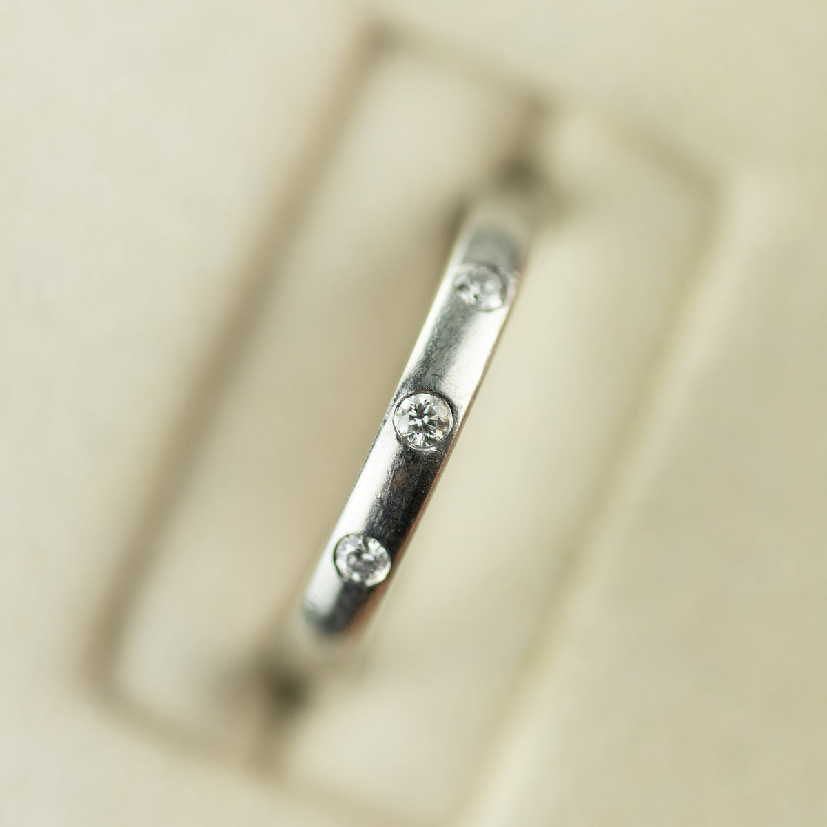 Pre - Loved Platinum 3 Diamond Set Band 0.06ct