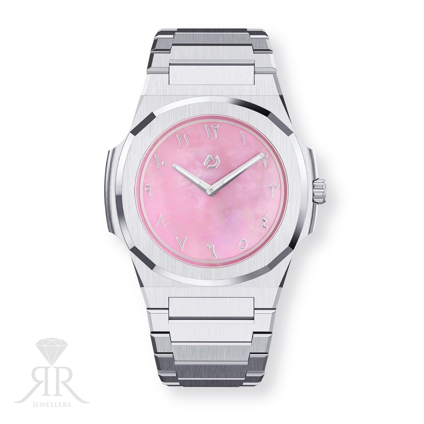 Nuun Official Origen Steel MS MOP Pink - 38mm at RR Jewellers Yarm UK