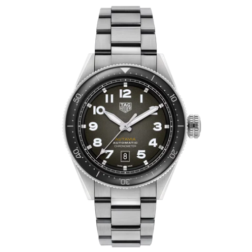 TAG Heuer Autavia 42mm Black Dial Stainless Steel Watch WBE5114.EB0173