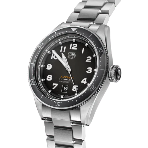 TAG Heuer Autavia 42mm Black Dial Stainless Steel Watch WBE5114.EB0173