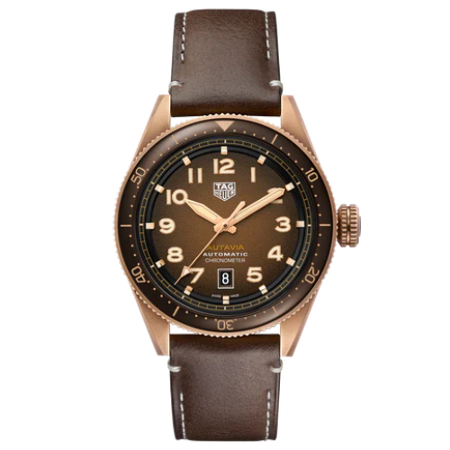 TAG Heuer Autavia 41mm Leather Strap Men’s Watch WBE5191.FC8276