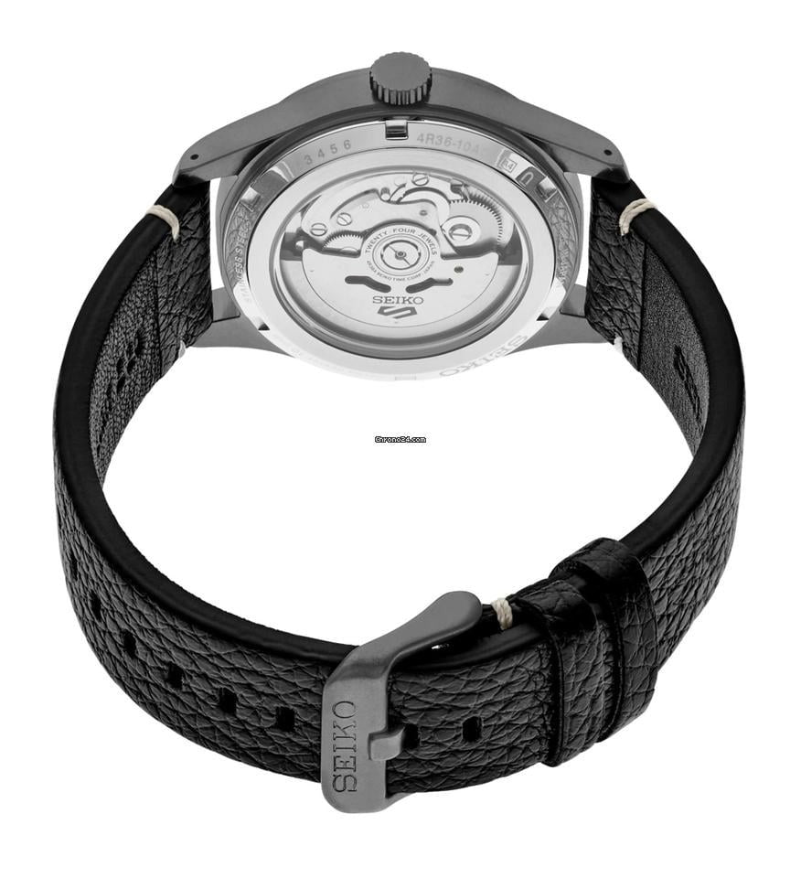 Seiko 5 Sports 39.4 mm Black PVD Steel Day Date Automatic Men's Watch SRPG41K1