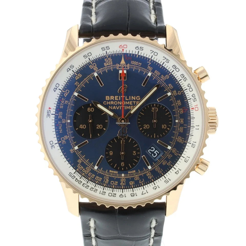 Pre Owned Breitling Navitimer 1 B01 Chronograph 43mm rose gold Watch