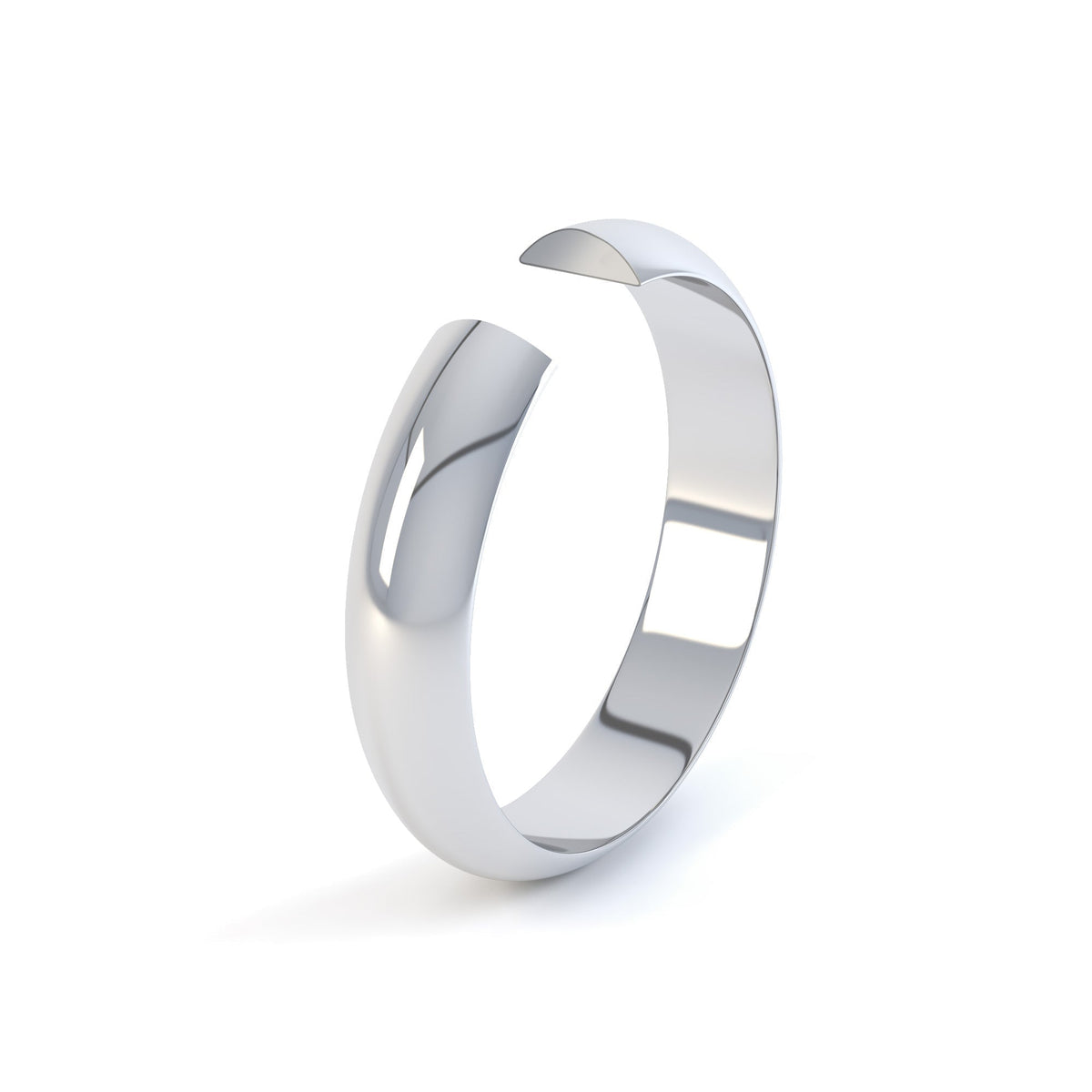Heavyweight D Shape Wedding Ring Gents