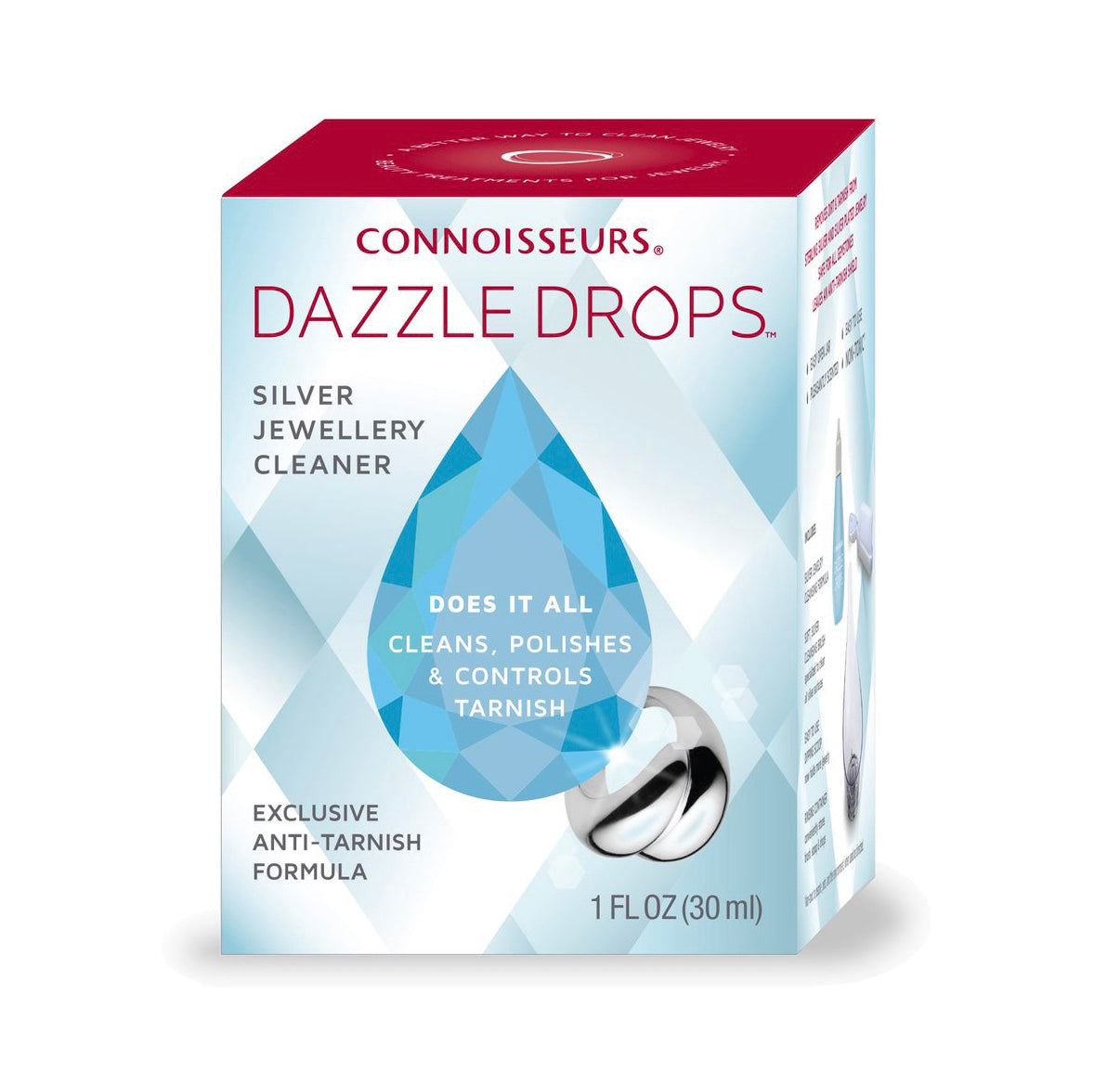 Connoisseurs Dazzle drops silver jewellery cleaning crème 30ml