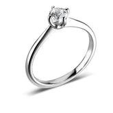 Brilliant round cut 4 claw diamond compass solitaire ring
