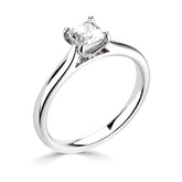 Princess square cut 4 claw diamond ring