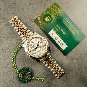2023 Rolex DATEJUST 41mm Steel & Everose Gold, Fluted Bezel, Motif Dial 126331 AT RR JEWELLERS YARM