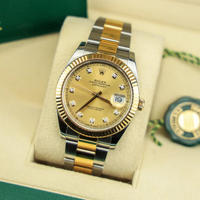 2020 Rolex DATEJUST 41mm Steel & Yellow Gold Fluted Bezel Oyster Strap 126333 RR Jewellers Yarm