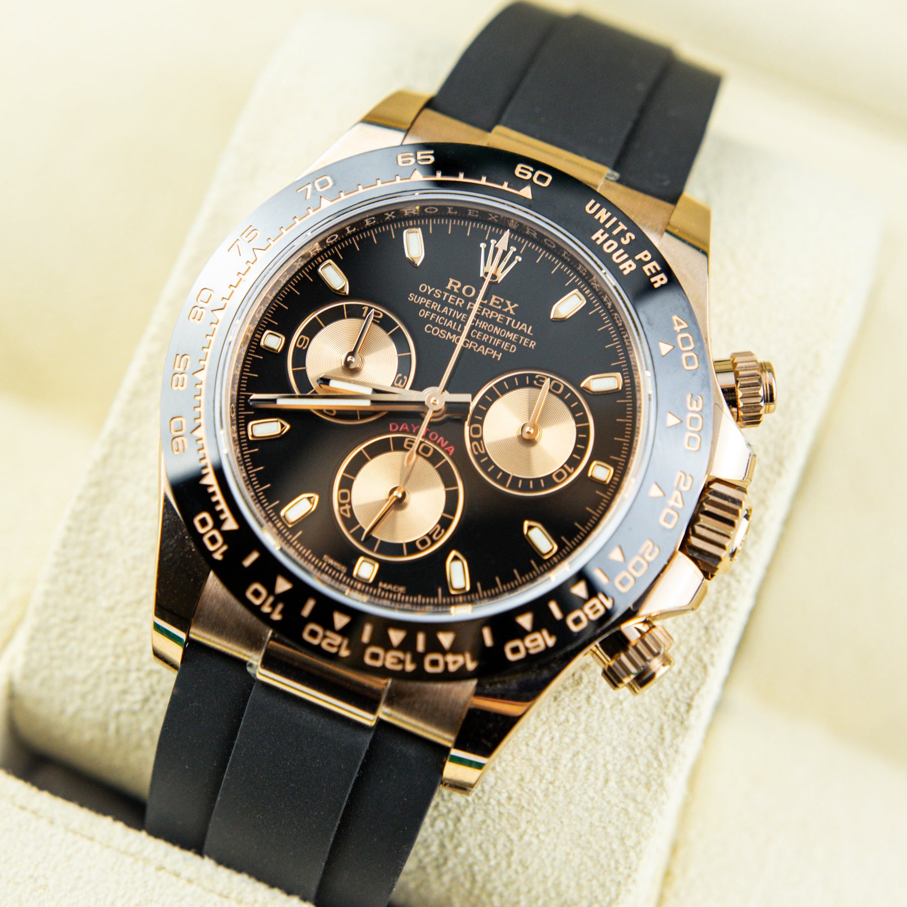 2023 Rolex COSMOGRAPH DAYTONA Rose Gold, Black Dial, 40mm 116515LN AT RR JEWELLERS YARM