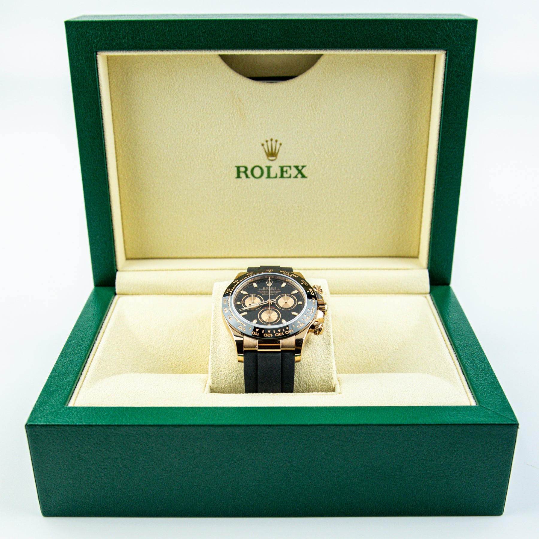 2023 Rolex COSMOGRAPH DAYTONA Rose Gold, Black Dial, 40mm 116515LN AT RR JEWELLERS YARM