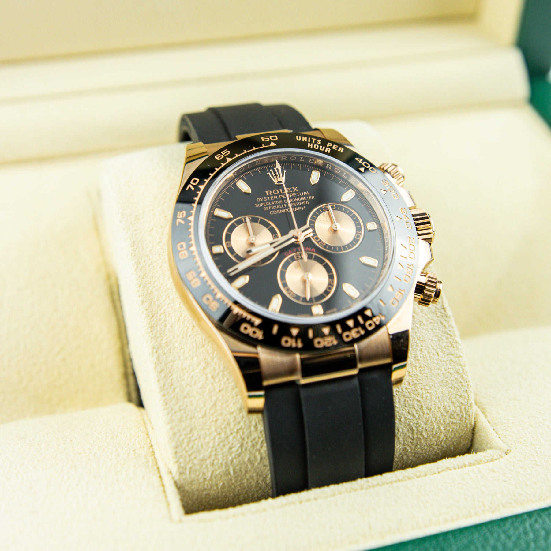 2023 Rolex COSMOGRAPH DAYTONA Rose Gold, Black Dial, 40mm 116515LN AT RR JEWELLERS YARM