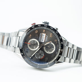 2019 TAG Heuer Carrera Calibre 16, Day Date, 43mm, Stainless Steel available at RR Jewellers Yarm UK