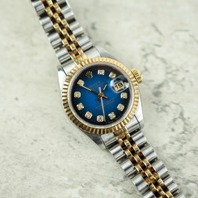1995 Rolex DATEJUST 26mm Steel & Yellow Gold, Fluted Bezel, Diamond Dot Available At RR Jewellers Yarm 