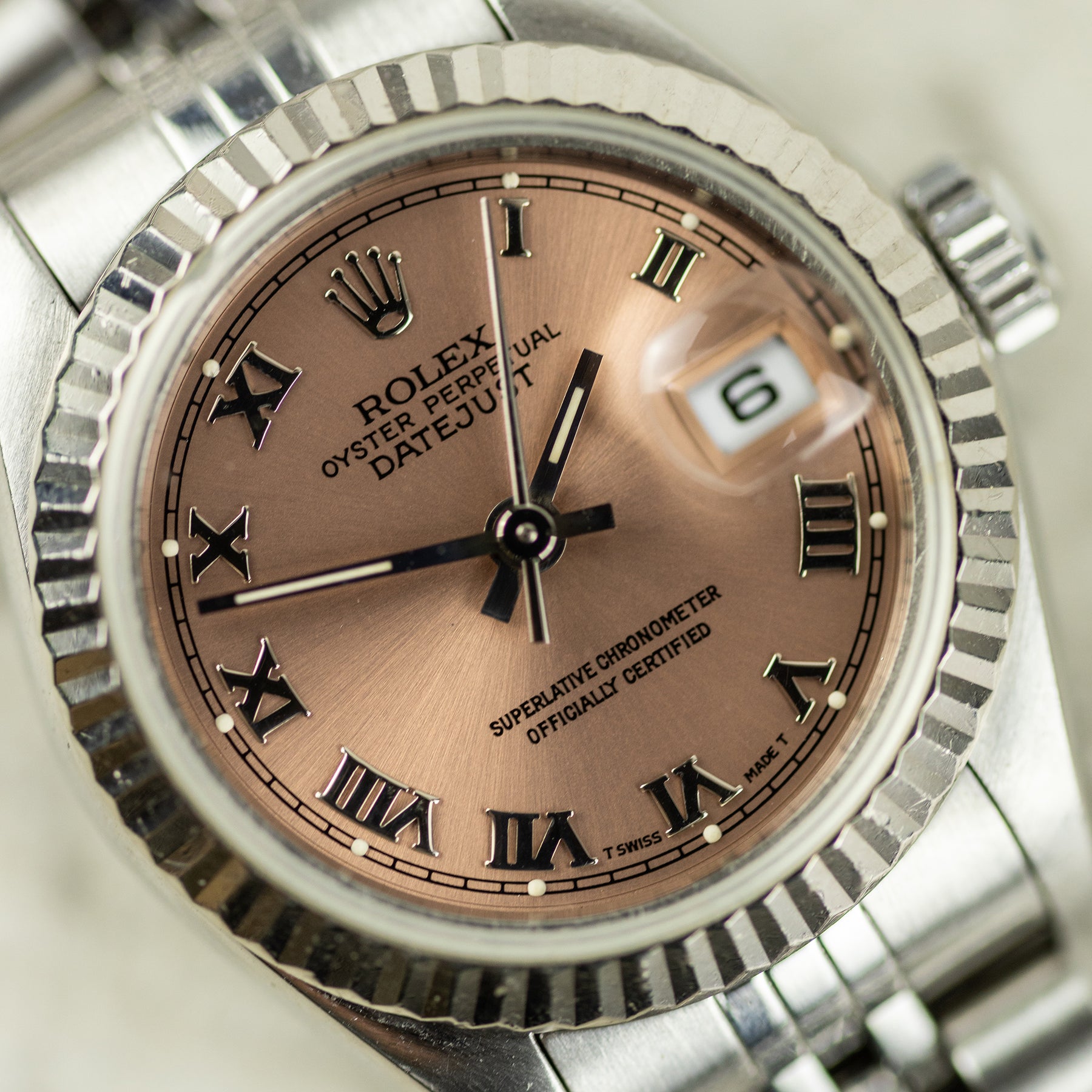 1995 Rolex DATEJUST 26mm Oystersteel, Fluted Bezel, Roman Markers Available at RR Jewellers Yarm
