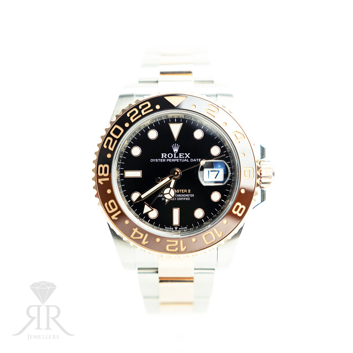 2020 Rolex GMT-MASTER II 'Root Beer' Oyster, 41mm, Oystersteel & Everose Gold available at RR Jewellers Yarm