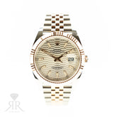 2023 Rolex DATEJUST 41mm Steel & Everose Gold, Fluted Bezel, Motif Dial 126331 AT RR JEWELLERS YARM