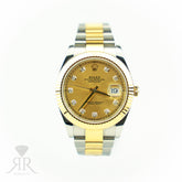 2020 Rolex DATEJUST 41mm Steel & Yellow Gold Fluted Bezel Oyster Strap 126333 RR Jewellers Yarm
