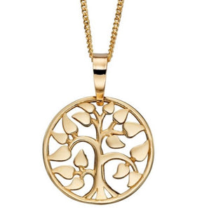 9ct yellow gold tree of life pendant