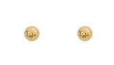 9ct yellow gold small textured ball stud earrings