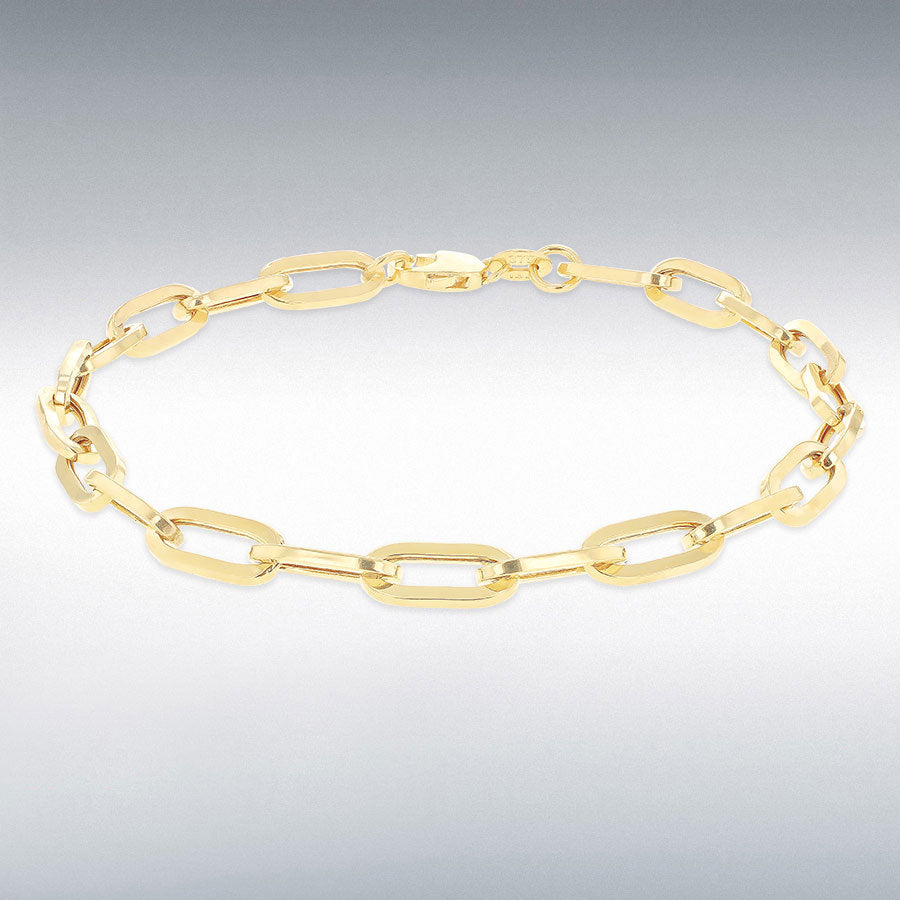 9ct yellow gold paper chain bracelet