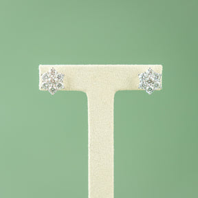 9 Karat Yellow Gold Diamond Cluster Studs with 2.00ct Total RR Jewellers Yarm UK