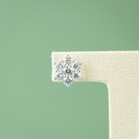 9 Karat Yellow Gold Diamond Cluster Studs with 2.00ct Total