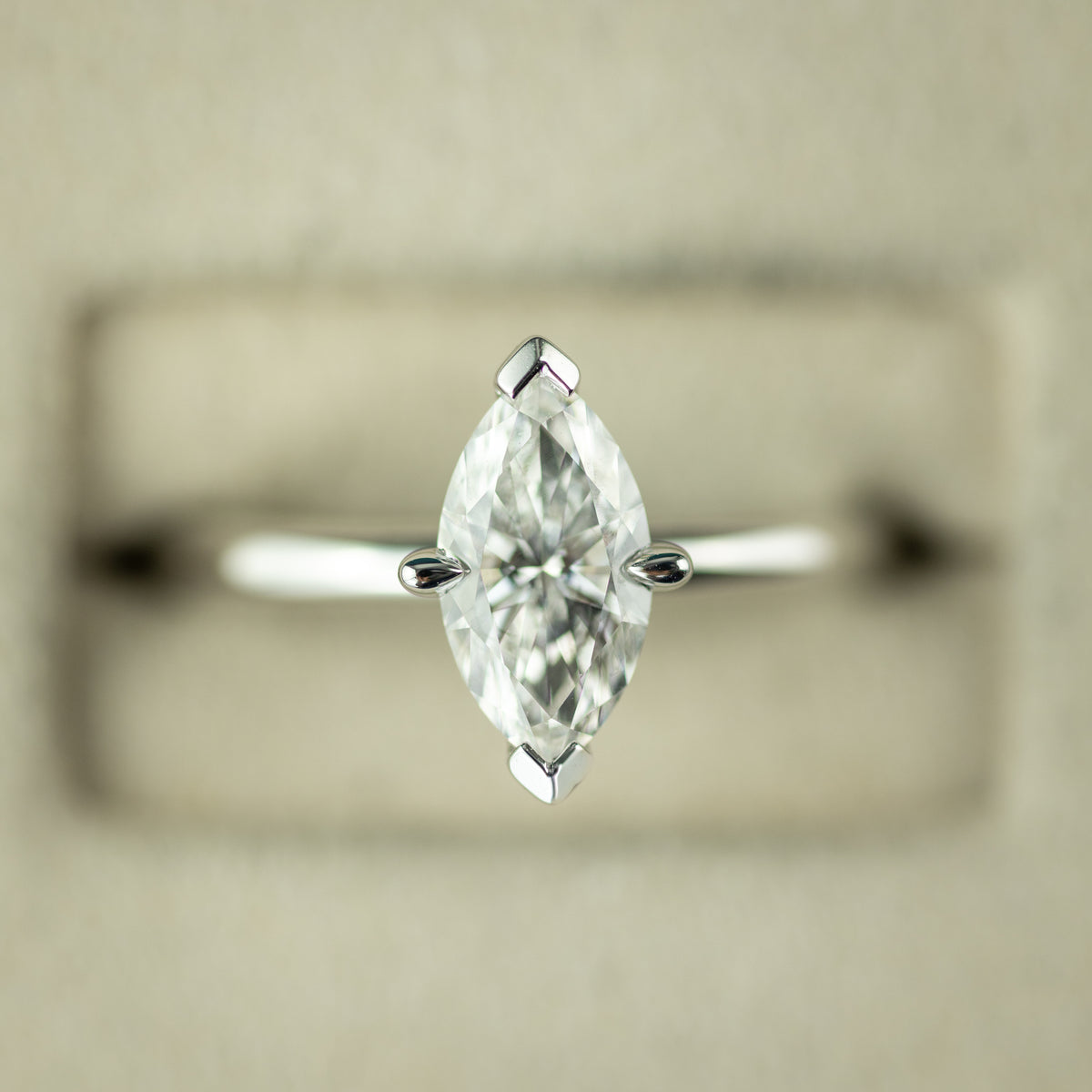 Platinum 1.08ct Marquise cut Diamond Ring