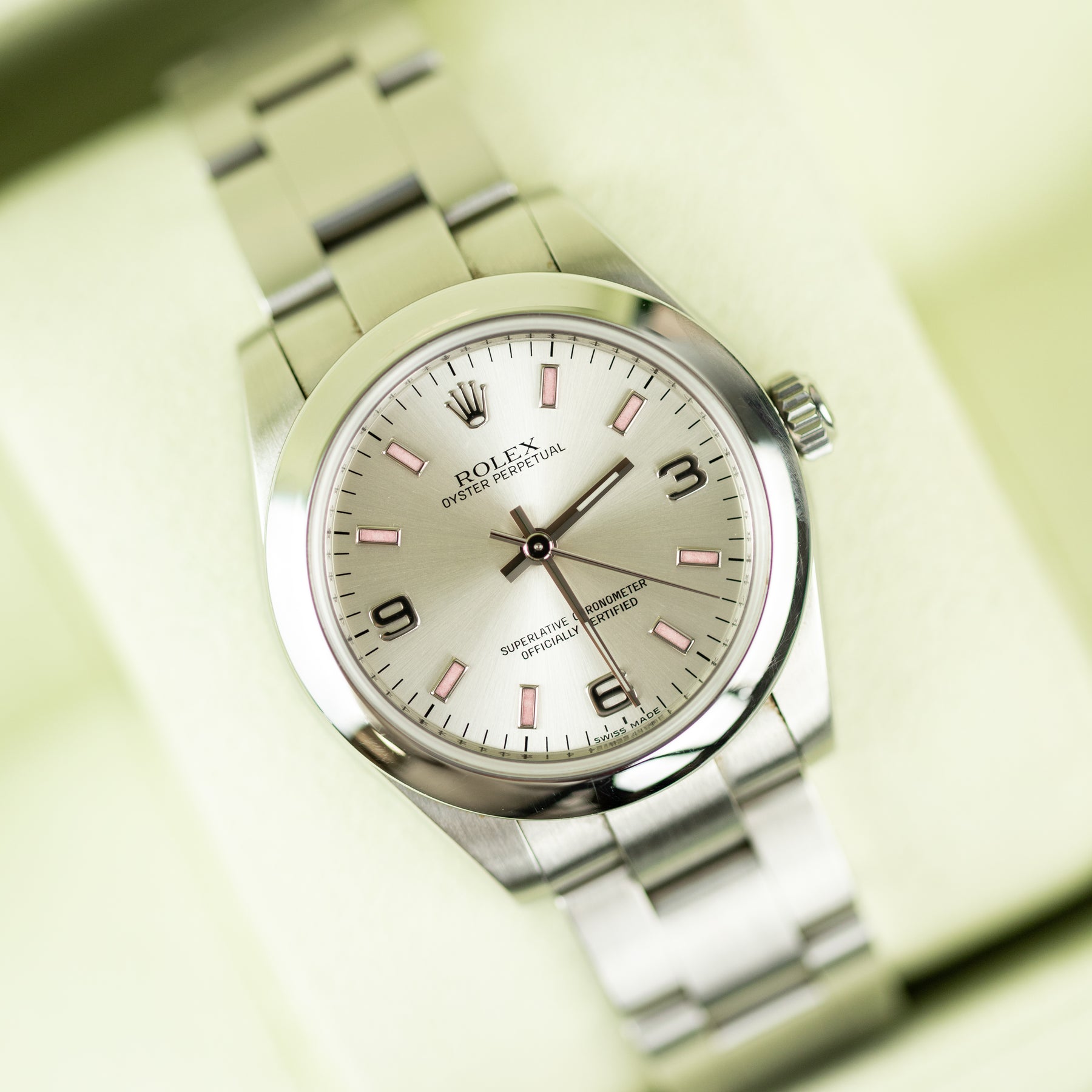 2015 Rolex OYSTER PERPETUAL 31 Mother of Pearl Markers 177200 Reference Watch