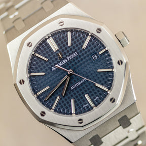 Audemars Piguet Royal Oak, Blue Baton Dial 15400ST available at RR Jewellers Yarm