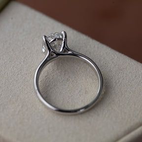 9ct white gold oval cut 2.01ct diamond solitaire ring