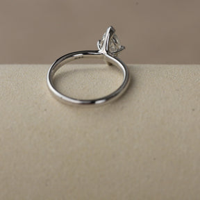 Platinum marquise cut solitaire ring