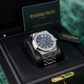 Audemars Piguet Royal Oak, Blue Baton Dial 15400ST available at RR Jewellers Yarm